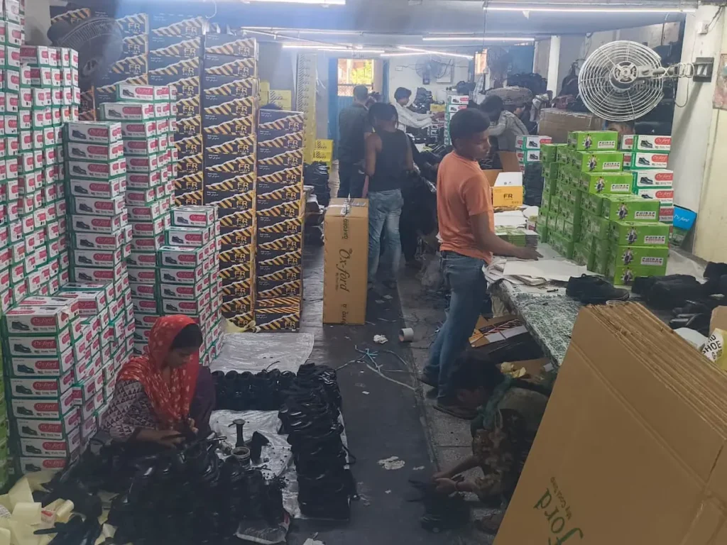 Packed safety and school shoes ready for Dispatch to Pan India