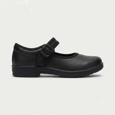 Ox-ford Girls School Shoes Velcro with Strap